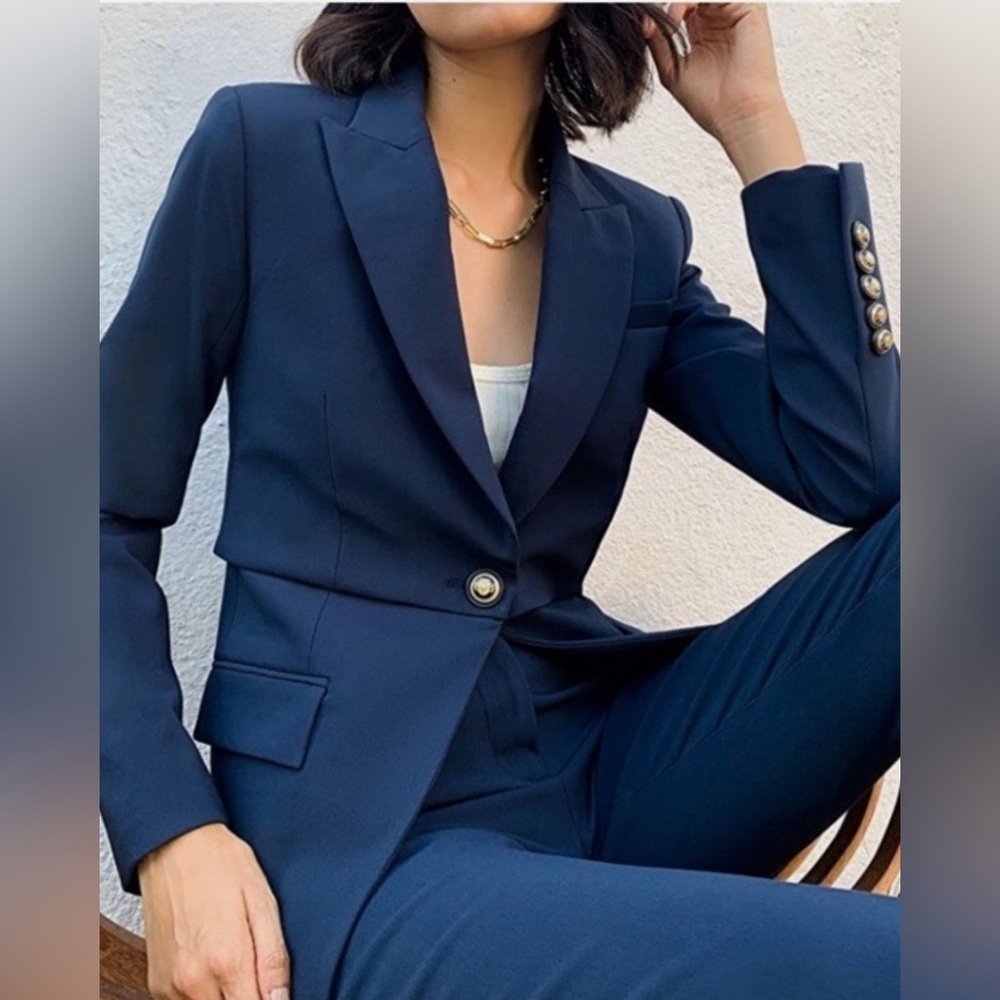 Veronica Beard Mori Dickey Blazer Jacket navy